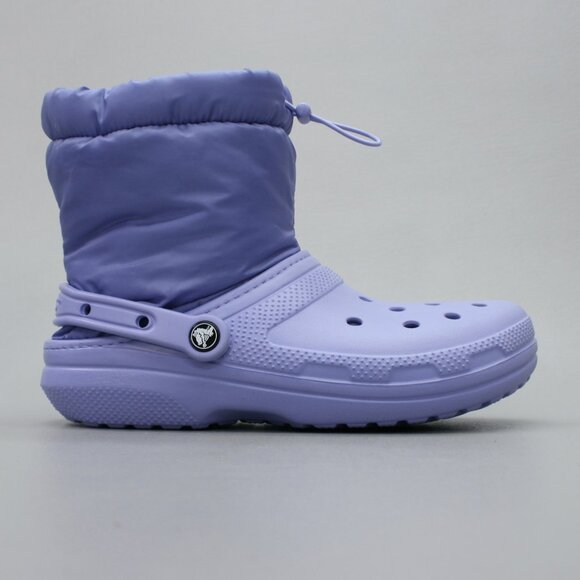 Crocs Ladies 10 Classic Lined Neo Puff Digital Violet Winter Boots - 206630-5PY - Picture 4 of 11